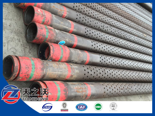 Perforated tube/pipe for well drilling